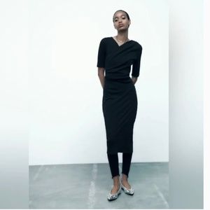 ZARA SIDE DRAPED DRESS